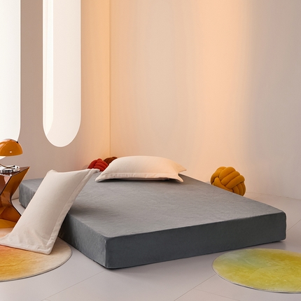 LADYCOCO可可家居 2024新款牛奶3D绒立体雕花剪花单品系列-单床笠 灰色