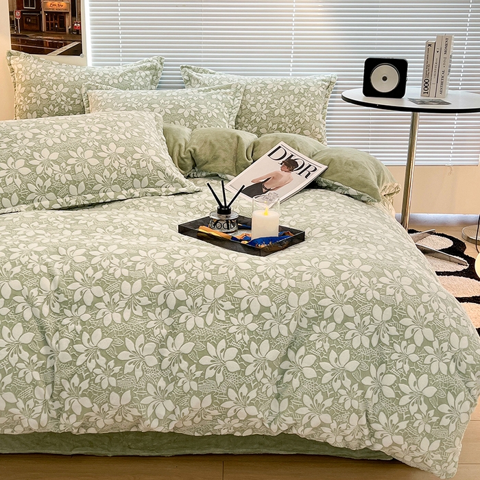 91家纺网 家纺一手货源 找家纺 （总）慕尚 2025新款高克重保暖双色雕花绒枕套单件