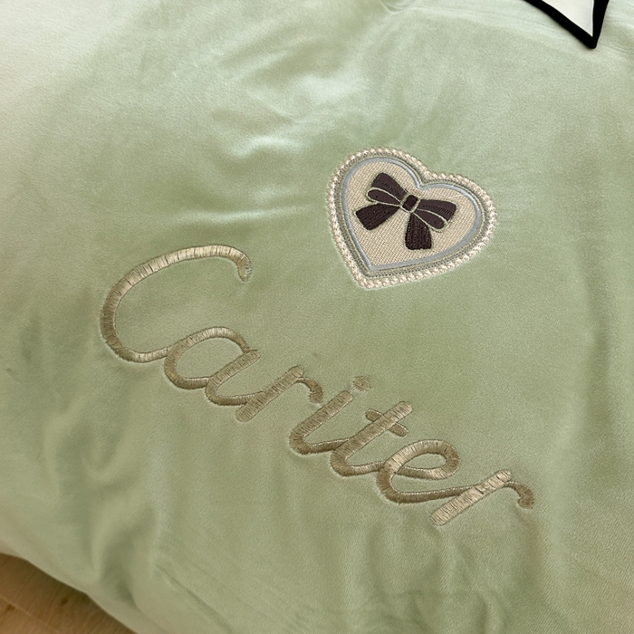 91家纺网 家纺一手货源 找家纺 尚美 2024新款床盖款工艺设计四件套-依连娜 清新绿