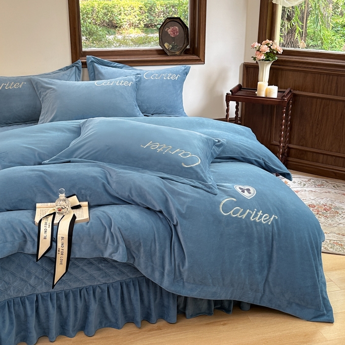 91家纺网 家纺一手货源 找家纺 尚美 2024新款床盖款工艺设计四件套-依连娜 宾利兰