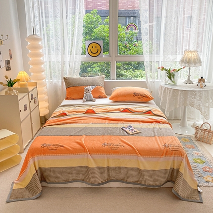 91家纺网 家纺一手货源 找家纺 慕尚家纺 2025新款雪貂绒高克重300g毛毯家用毛毯 绅士