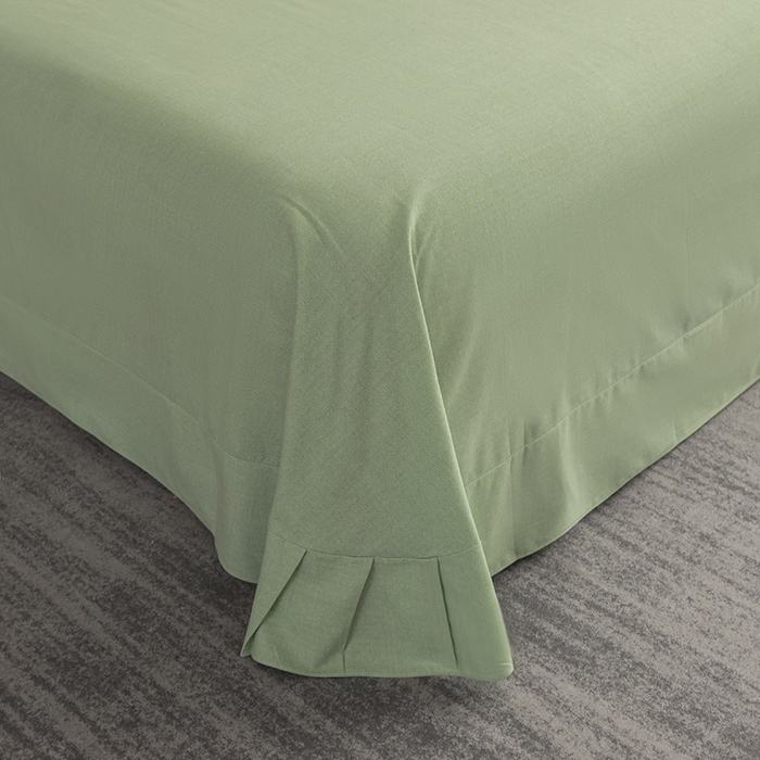 91家纺网 家纺一手货源 找家纺 2024新款全棉加厚长绒棉数码印花四件套 云如月-绿