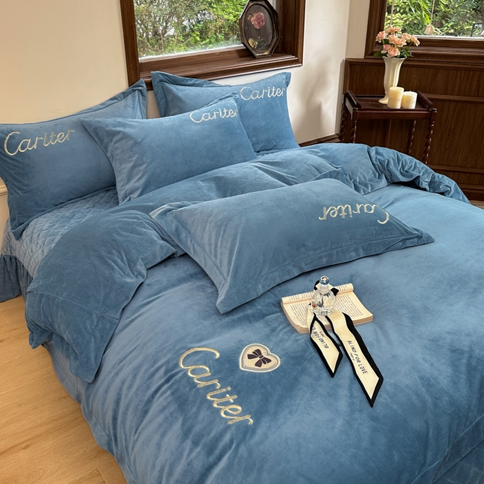 91家纺网 家纺一手货源 找家纺 尚美 2024新款床盖款工艺设计四件套-依连娜 宾利兰