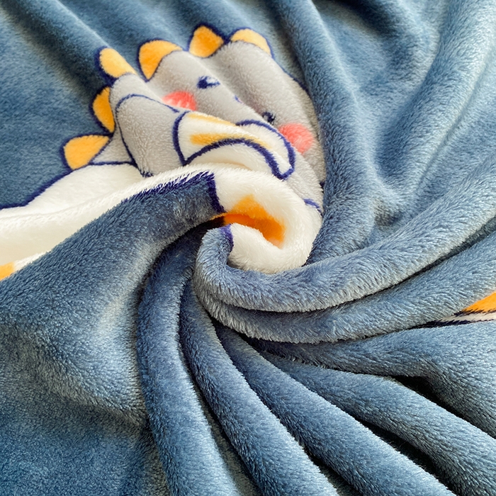 91家纺网 家纺一手货源 找家纺 慕尚家纺 2025新款雪貂绒高克重300g毛毯家用毛毯 小恐龙