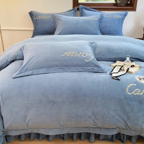 91家纺网 家纺一手货源 找家纺 尚美 2024新款床盖款工艺设计四件套-依连娜 宾利兰