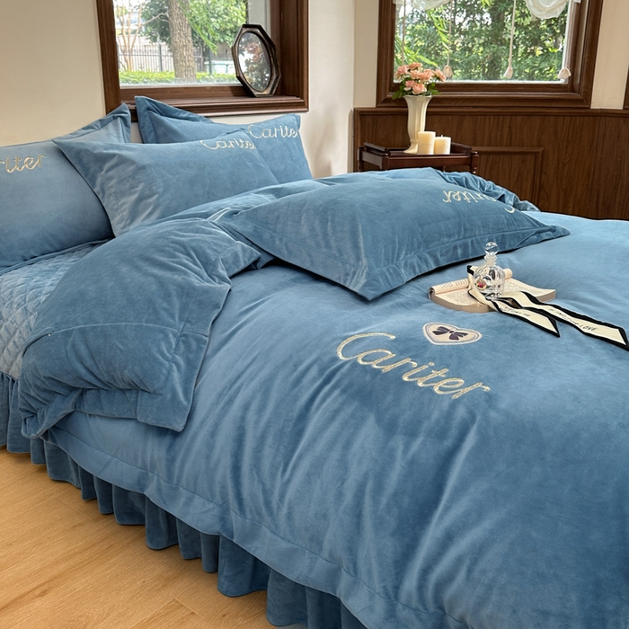 91家纺网 家纺一手货源 找家纺 尚美 2024新款床盖款工艺设计四件套-依连娜 宾利兰