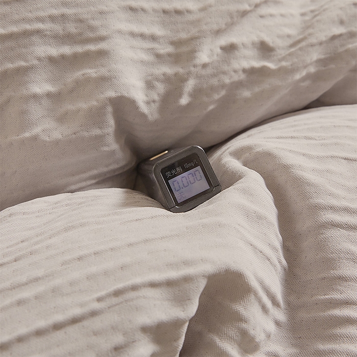 91家纺网 家纺一手货源 找家纺 2024新款A类双层皱皱纱豆豆被子被芯 皱皱纱-轻烟灰