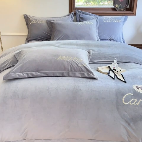 91家纺网 家纺一手货源 找家纺 尚美 2024新款床盖款工艺设计四件套-依连娜 高级灰