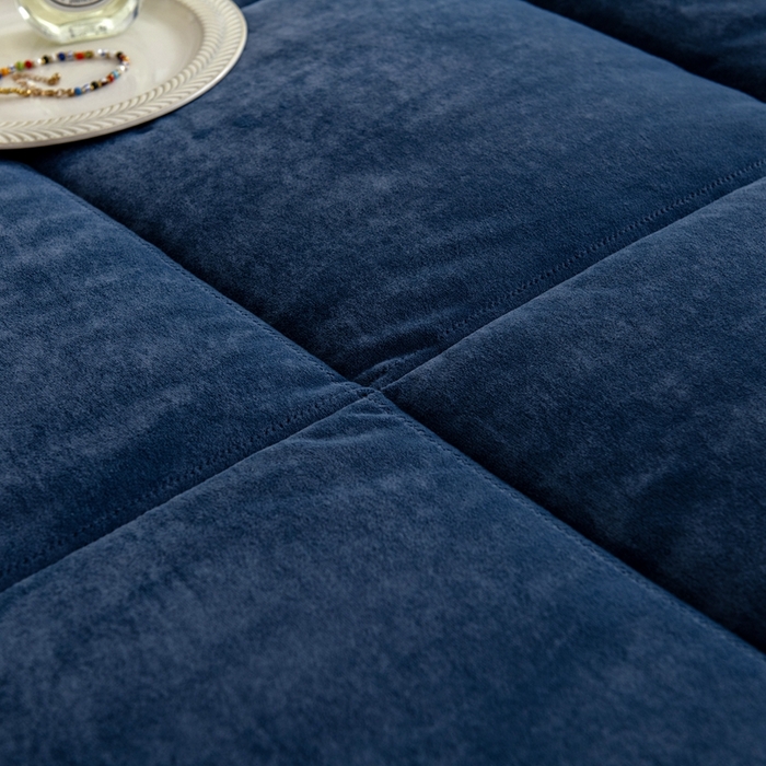 91家纺网 家纺一手货源 找家纺 LADYCOCO可可家居 2024新款亲肤舒适德绒床垫床褥-超暖系列 蓝色