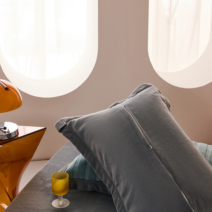 91家纺网 家纺一手货源 找家纺 LADYCOCO可可家居 2024新款牛奶3D绒立体雕花剪花单品系列-单枕套 蓝色+灰色