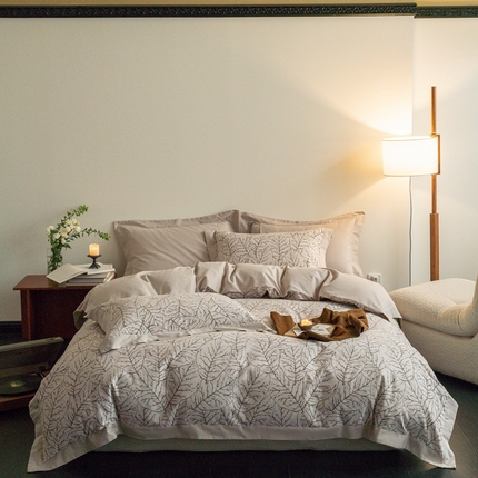 窝米 2024新款全棉磨毛工艺拼角款四件套系列 晨梦