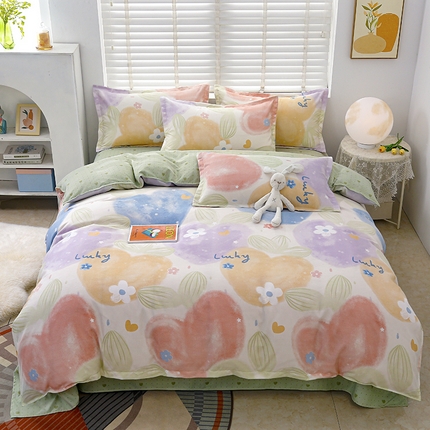 91家纺网 家纺一手货源 找家纺 （总）大G 2024新款140克印花磨毛四件套