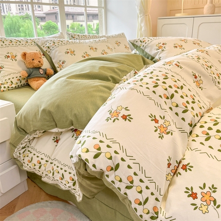 91家纺网 家纺一手货源 找家纺 （总）优贝 新款100%全棉磨毛印花四件套假一罚万