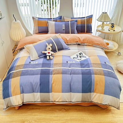 91家纺网 家纺一手货源 找家纺 （总）大G 2024新款140克印花磨毛四件套