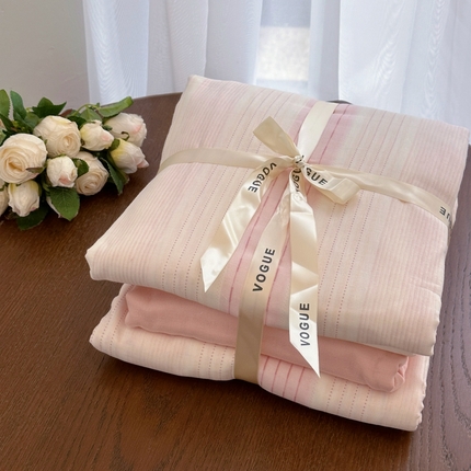 91家纺网 家纺一手货源 找家纺 （总）黛馨 2025新款A类小清新双层纱四件套（实拍）