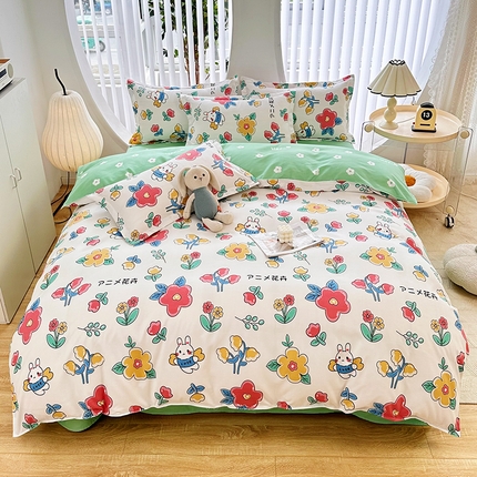 91家纺网 家纺一手货源 找家纺 （总）大G 2024新款140克印花磨毛四件套