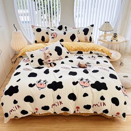 91家纺网 家纺一手货源 找家纺 （总）大G 2024新款140克印花磨毛四件套