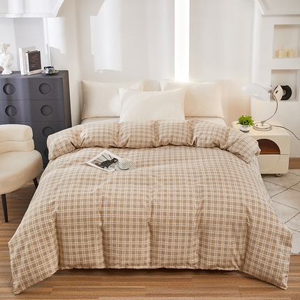 91家纺网 家纺一手货源 找家纺 雲归梦 2024新款全棉多规格加厚磨毛多规格单品--单被套 单被套-时尚恋格-棕