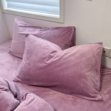 91家纺网 家纺一手货源 找家纺 （总）盛馨家纺 2024新款高克重加厚保暖纯色宝宝绒系列单枕套