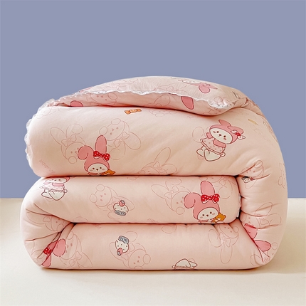 91家纺网 家纺一手货源 找家纺 心卓（总）2025新款针织棉夏被春秋被 被子被芯 冬被加厚 儿童学生成人大豆被