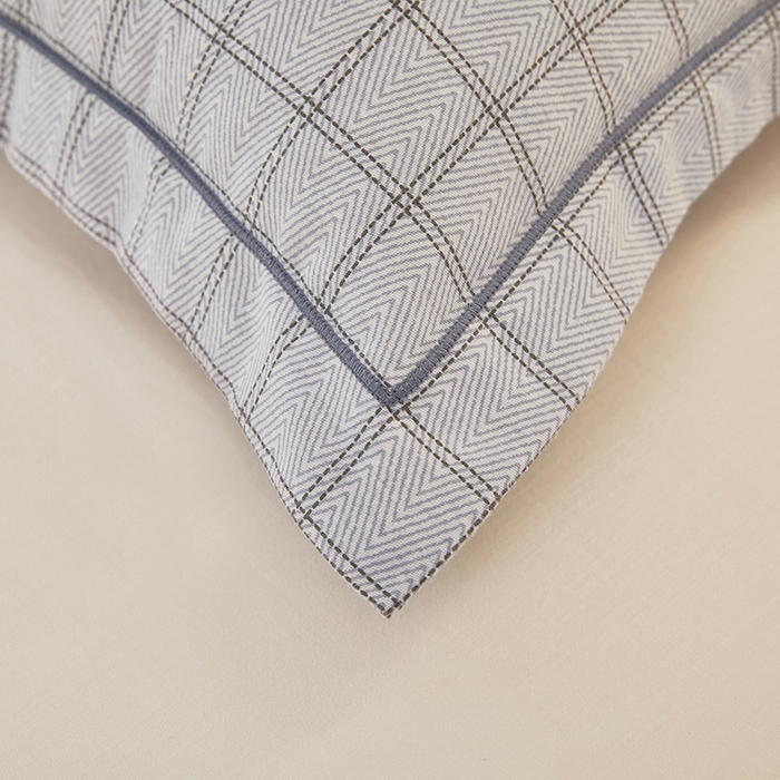 91家纺网 家纺一手货源 找家纺 雲归梦 2024新款全棉多规格加厚磨毛多规格单品--单枕套 单枕套-风景梦格-灰