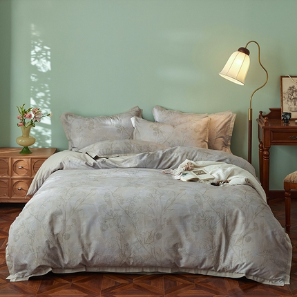 91家纺网 家纺一手货源 找家纺 （总）千朵森 2024新款全棉拼角磨毛四件套-风格一