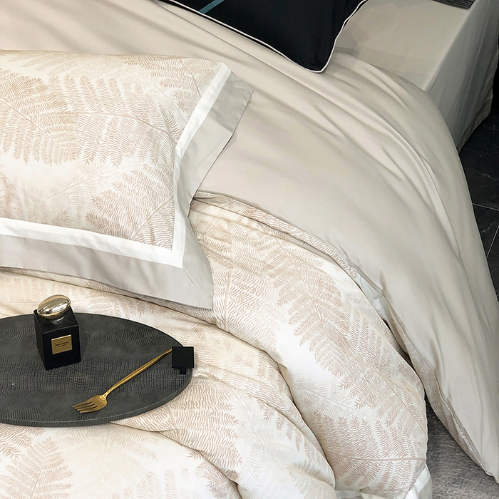 91家纺网 家纺一手货源 找家纺 若未家居 LOVEWE HOUSE 2025新款50S全棉数码印花四件套-挪威森林 挪威森林-米