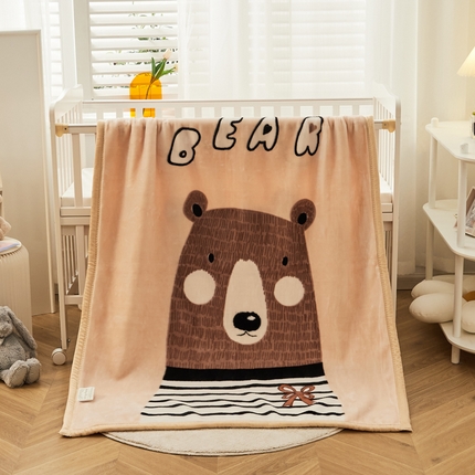 91家纺网 家纺一手货源 找家纺 凯轩毛毛毯毯子网销专供 2024新款舒适亲肤加大加厚儿童云毛毯毯子 盼盼  米黄