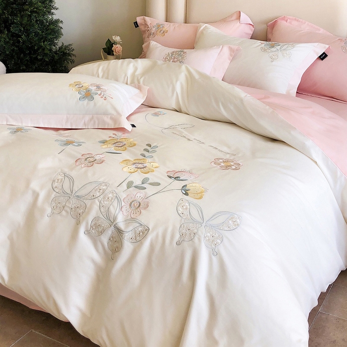 91家纺网 家纺一手货源 找家纺 （总）卡姿家纺 2024秋冬清新风格刺绣— 浪漫花语