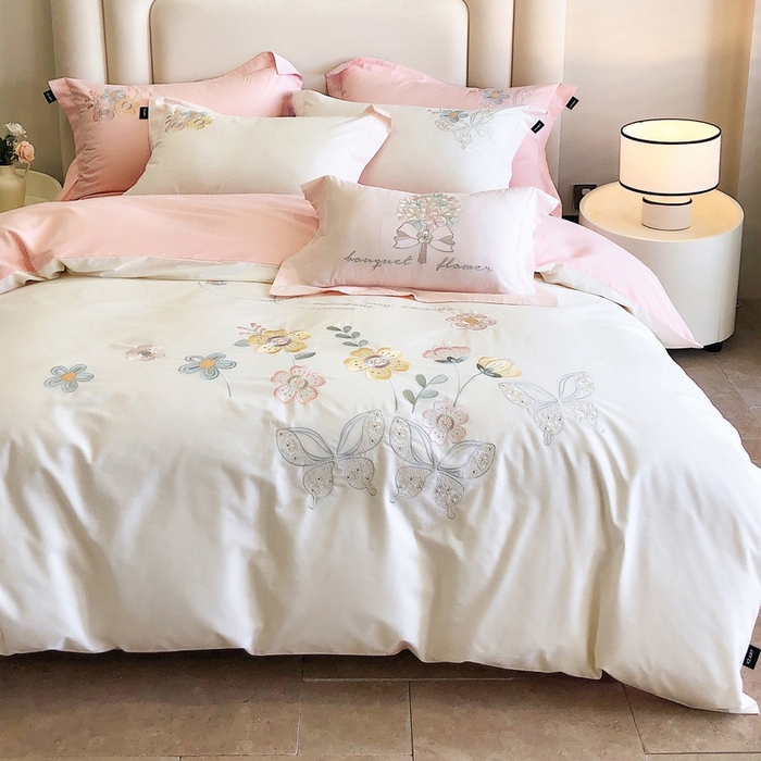 91家纺网 家纺一手货源 找家纺 （总）卡姿家纺 2024秋冬清新风格刺绣— 浪漫花语