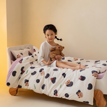 91家纺网 家纺一手货源 找家纺 （总）艾佳宝贝 2024新款牛奶绒多功能儿童盖毯式可脱卸被子被套被芯