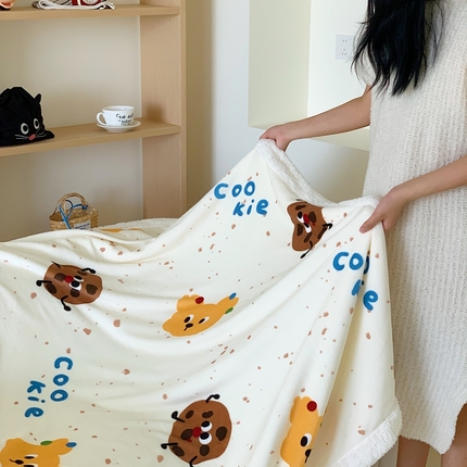 91家纺网 家纺一手货源 找家纺 （总）2024新款INS卡通羊羔绒毛毯盖毯-风格二