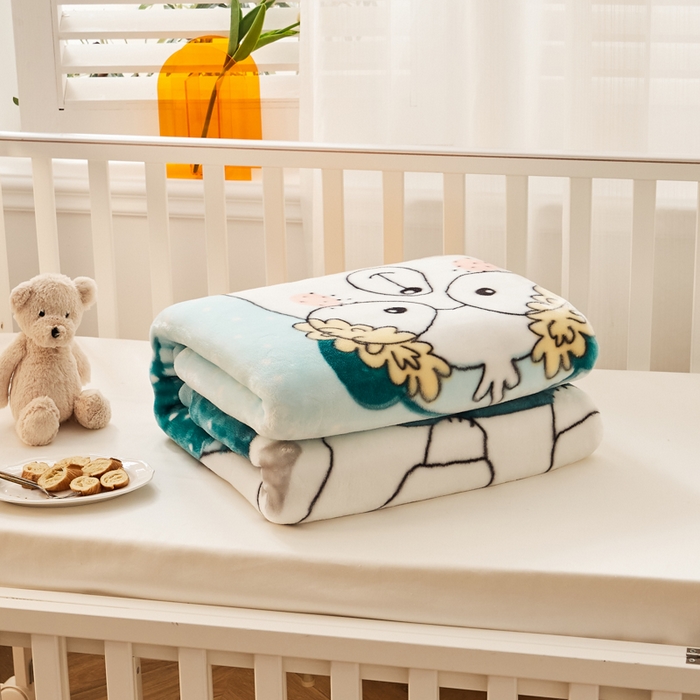 91家纺网 家纺一手货源 找家纺 凯轩毛毛毯毯子网销专供 2024新款舒适亲肤加大加厚儿童云毛毯毯子 围巾熊  浅绿