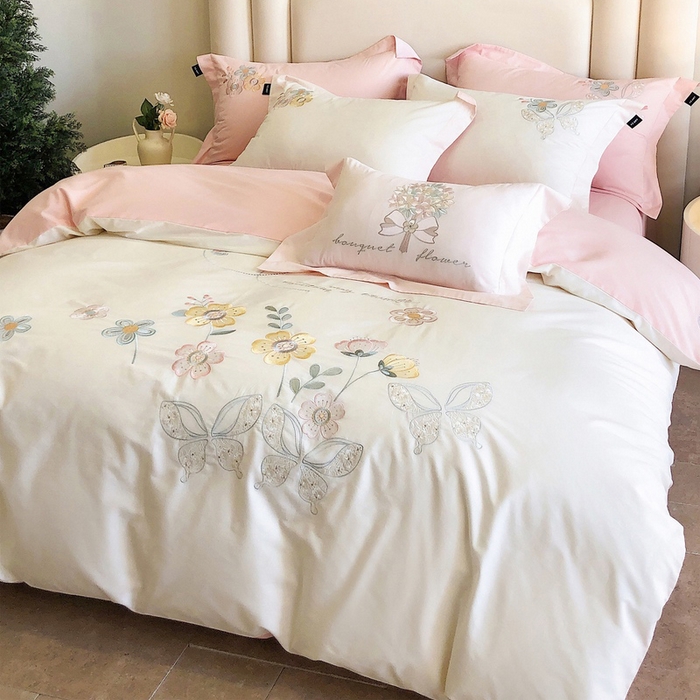 91家纺网 家纺一手货源 找家纺 （总）卡姿家纺 2024秋冬清新风格刺绣— 浪漫花语