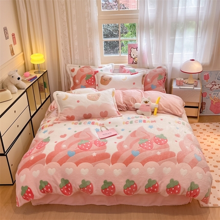 91家纺网 家纺一手货源 找家纺 （总）川悦生活 2024新款雪花绒印花单被套系列-夜景