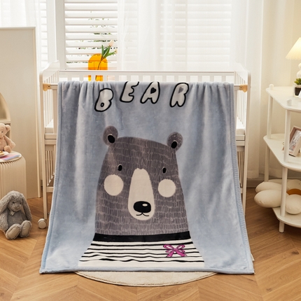 91家纺网 家纺一手货源 找家纺 凯轩毛毛毯毯子网销专供 2024新款舒适亲肤加大加厚儿童云毛毯毯子 盼盼  灰