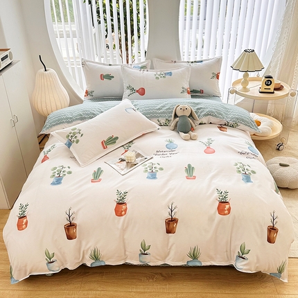 91家纺网 家纺一手货源 找家纺 （总）大G 2024新款140克印花磨毛四件套