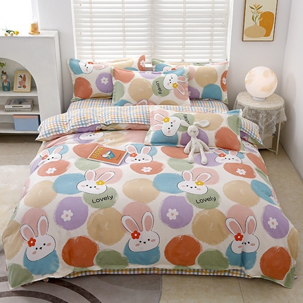 91家纺网 家纺一手货源 找家纺 （总）大G 2024新款140克印花磨毛四件套