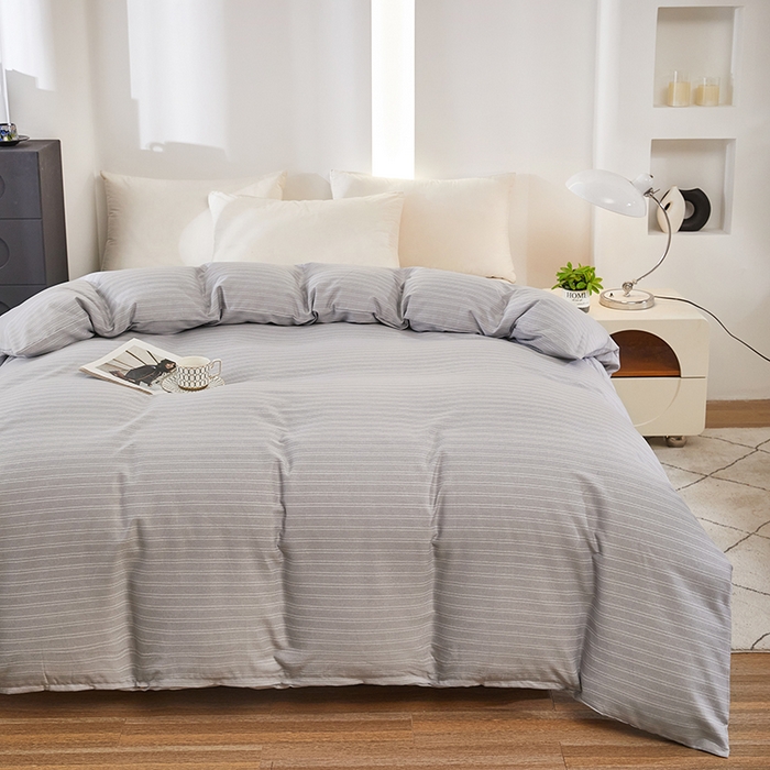 91家纺网 家纺一手货源 找家纺 雲归梦 2024新款全棉多规格加厚磨毛多规格单品--单被套 单被套-条芬芳-灰