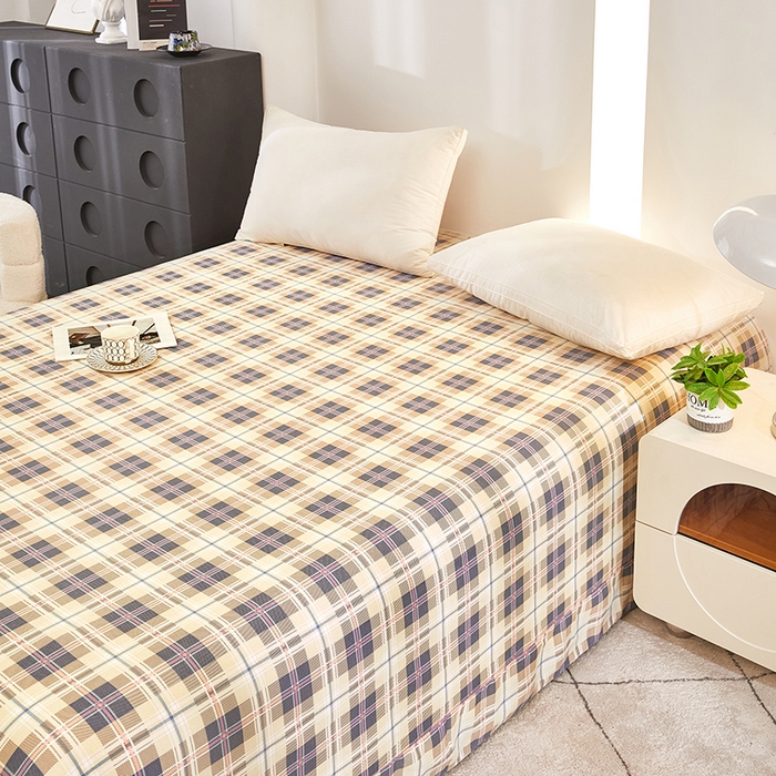 91家纺网 家纺一手货源 找家纺 雲归梦 2024新款全棉多规格加厚磨毛多规格单品--单床单 单床单-童话爱情-棕