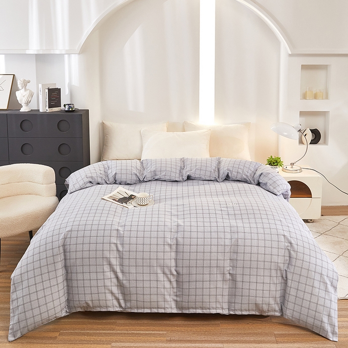 91家纺网 家纺一手货源 找家纺 雲归梦 2024新款全棉多规格加厚磨毛多规格单品--单被套 单被套-风景梦格-灰