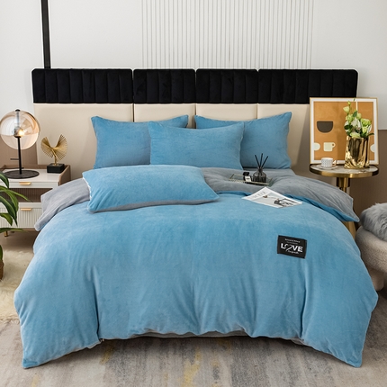 91家纺网 家纺一手货源 找家纺 （总）鸿羽樱（鸿羽樱）家纺 2025新款牛奶绒印花田园小清新儿童三件套四件套