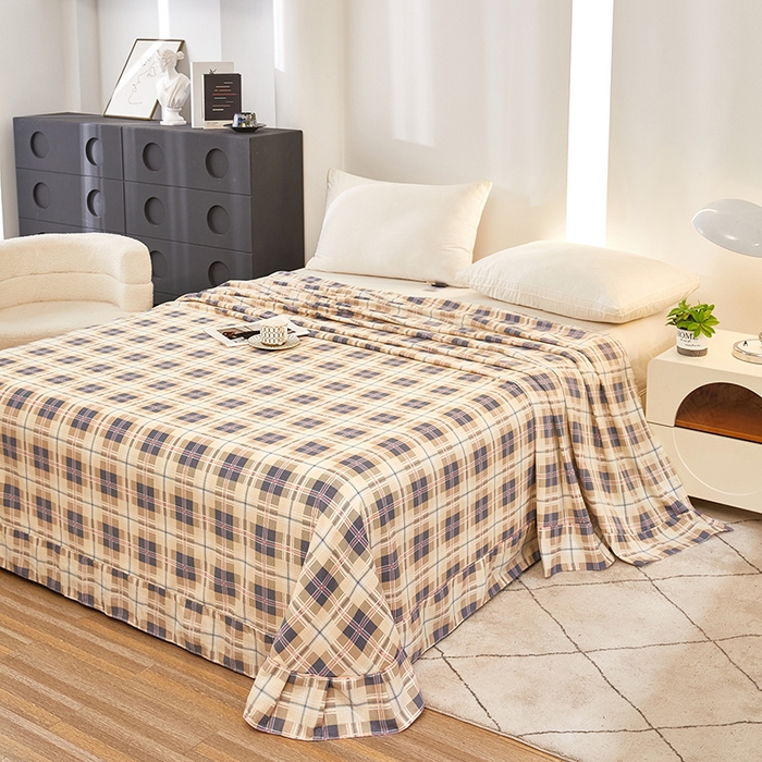 91家纺网 家纺一手货源 找家纺 雲归梦 2024新款全棉多规格加厚磨毛多规格单品--单床单 单床单-童话爱情-棕