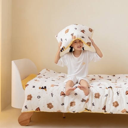 91家纺网 家纺一手货源 找家纺 （总）艾佳宝贝 2024新款牛奶绒多功能儿童盖毯式可脱卸被单被套