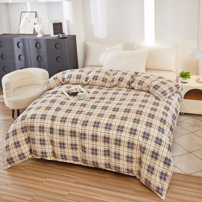 91家纺网 家纺一手货源 找家纺 雲归梦 2024新款全棉多规格加厚磨毛多规格单品--单被套 单被套-童话爱情-棕