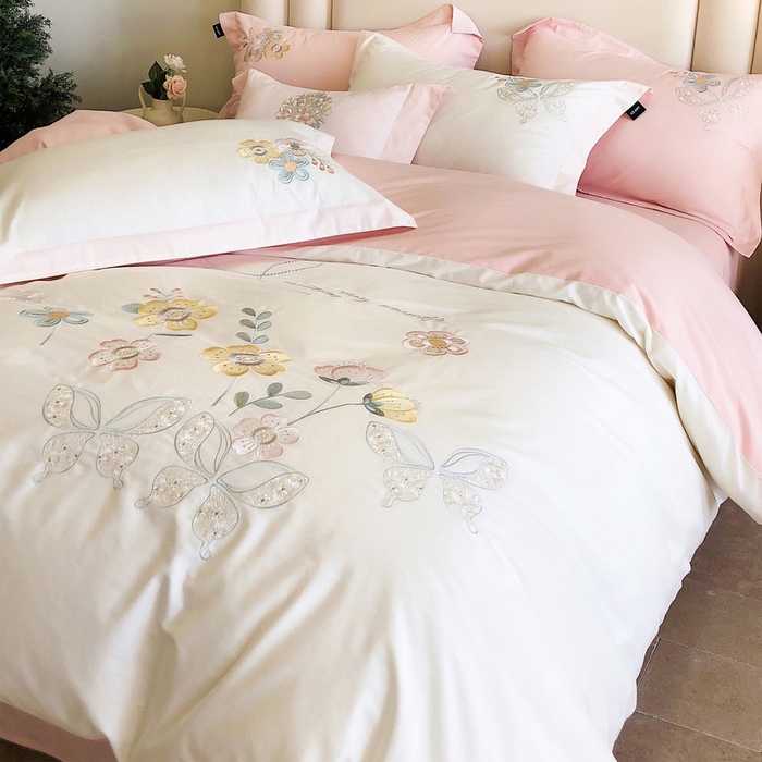 91家纺网 家纺一手货源 找家纺 （总）卡姿家纺 2024秋冬清新风格刺绣— 浪漫花语