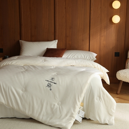 91家纺网 家纺一手货源 找家纺 （总）暖生活 2025新款原棉无染提花大豆被子母被