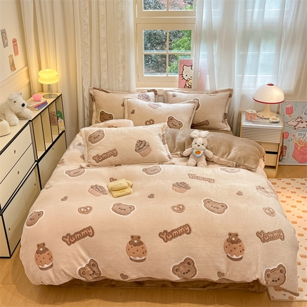 91家纺网 家纺一手货源 找家纺 （总）川悦生活 2024新款雪花绒印花单被套系列-夜景