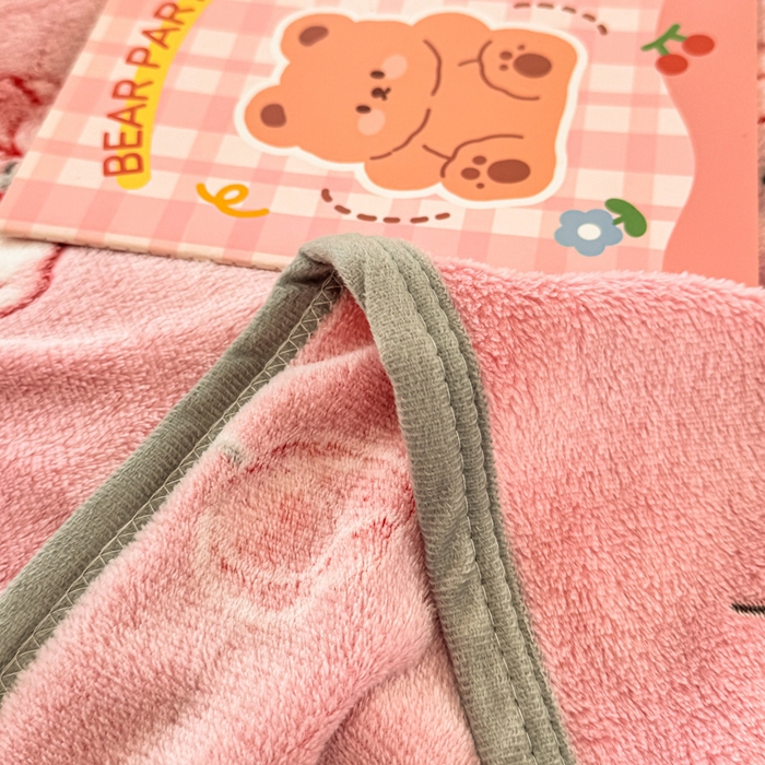 91家纺网 家纺一手货源 找家纺 慕尚家纺 2025新款高克重加厚雪花绒毛毯毯子 粉白兔