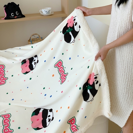 91家纺网 家纺一手货源 找家纺 （总）2024新款INS卡通羊羔绒毛毯盖毯-风格二